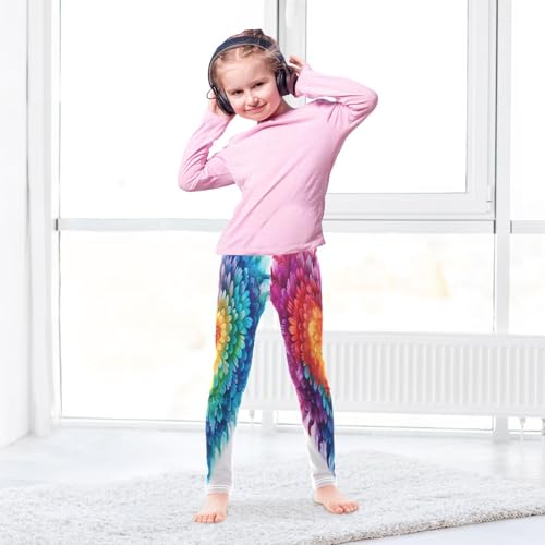 Bolaz Toddler Girls Leggings Printed Yoga Pants Leggings Purple Yellow Blue Heart for Kids4