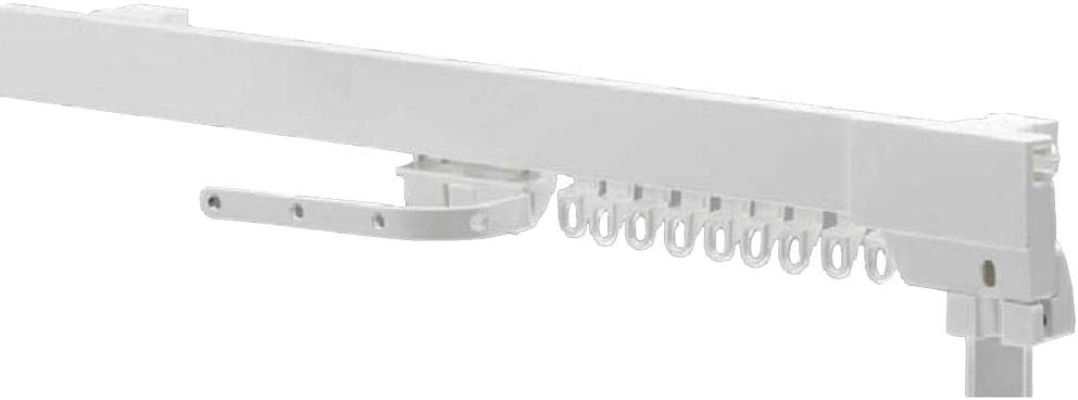 Harrison Drape Extra Corded Plastic Curtain Track/Valance Rail Set, White, 175cm