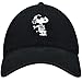 Concept One Unisex Adult Peanuts Snoopy Joe Cool Hat, Curved Brim Adjustable Baseball Cap Dad Hat, Onyx, One Size US