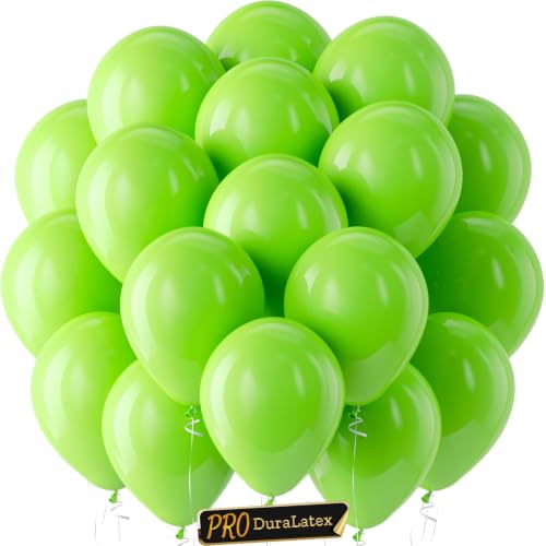 Image of Bezente Pro Duralatex Lime Green Extra-Thick Balloons 120 Pack 10 inch