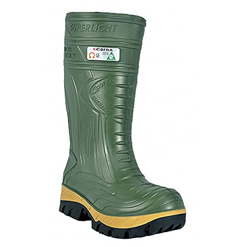 COFRA Men's Rain Fire and Safety Boot, Green, 7.5