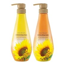 Dear Beaute HIMAWARI Rich & Repair Oil-in Shampoo Conditioner Set, 500ml/500g, Non-Silicone, Sulfate free, Hair Care for Frizz, Curly Hair, Dry, Humid Hair, Made in Japan