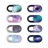 Laptop Camera Cover Slide Webcam Blocker 8 Packs, Cuxnoo Ultra Thin Camera Privacy Protector Compatible with iPhone, iPad, MacBook Pro, and More Laptop, Tablet or Smartphone, Colorful Space