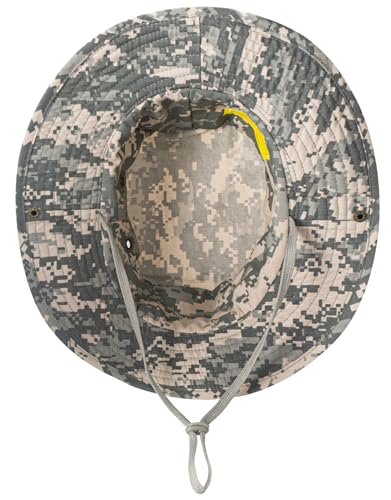 Image of Sun Hats for Men Women Boonie Hat UPF 50+ Bucket Hat Wide Brim UV Protection Fishing Hiking Safari Outdoor Hats