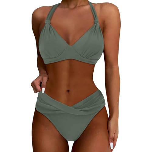 Vhersily Disfraz menstrual para niña, cintura alta, push up acolchado sujetador bikini, dos piezas Swimwear vestidos de playa completos acolchados sujetador traje de piscina para la noche de boda