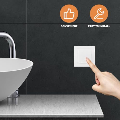 Interruptor doble de pared europeo pack de 2 unidades para control de iluminación del hogar 4