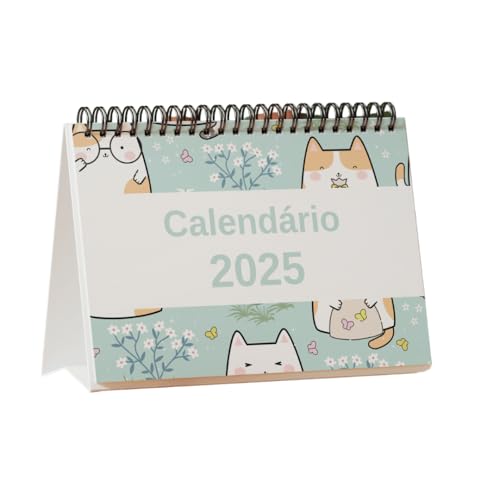 Calendário de Mesa 2025 - Cute Cats Planner | Personalizado e Prático