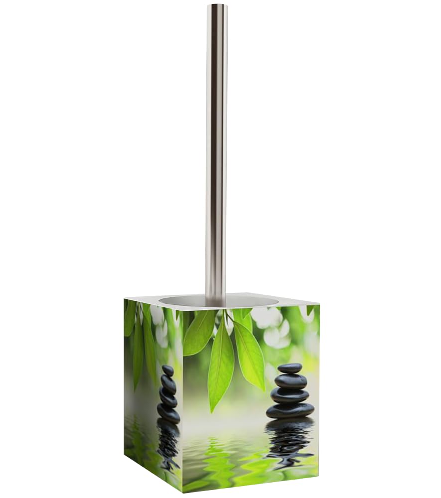 Sanilo Badezimmer Set, Seifenspender und WC Bürste mit Motiv, große Auswahl, Klobürste ohne Bohren, schöne Designs (Harmony)