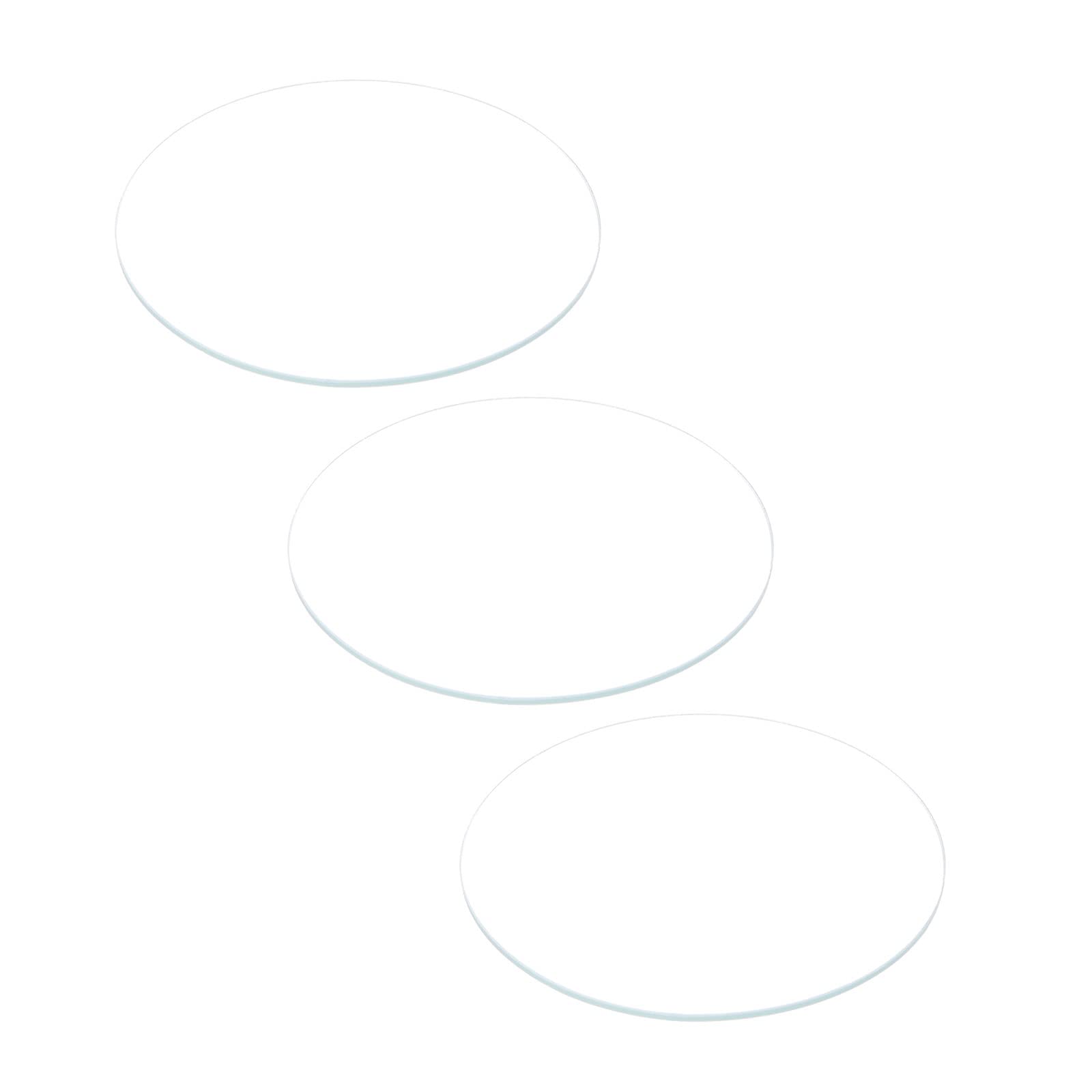 HARFINGTON 3pcs Watch Glass Crystal Lens, 43.5mm Dia. 1.1mm Edge Thickness Double Dome Round Clear Watch Glass Replacement Parts for Watchmaker Watch Glass Lens Replace