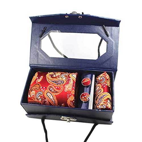 Set de corbata para hombre con caja de regalo