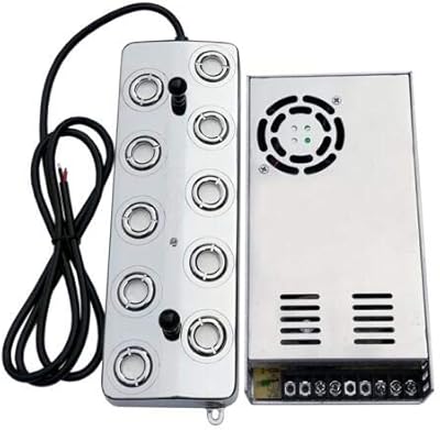 MIFXIN 10 Head Ultrasonic Mist Maker Fogger Water Fountain Pond Fog Maker Machine Atomizer Air Humidifier with Transformer 110V