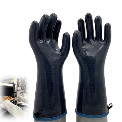Chefologist - Guantes de horno de silicona líquida, resistentes al calor, con dedos, impermeables, resistentes a altas temperaturas, a prueba de aceite, a prueba de polvo, para hornear, cocinar a la