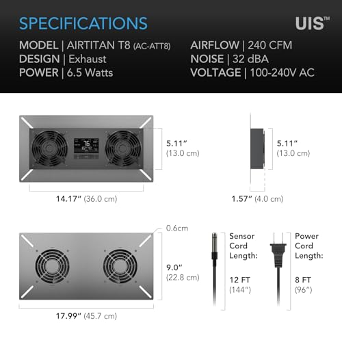 AC Infinity AIRTITAN T8, Crawlspace Basement Ventilator Exhaust Fan - image 7