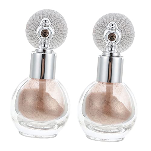 Ipetboom 2 Pack Highlighter Powder Sprayers Sparkle Spray for Hair Face Body Easy to Use Lightweight Glitter for Makeup Skincare