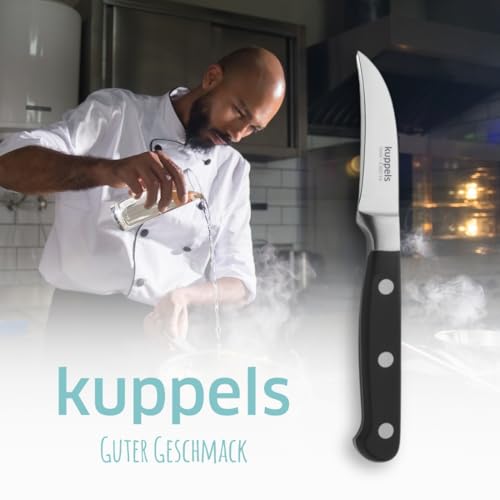 Foto von Kuppels SOLID Schälmesser, extra scharf & schnitthaltig, gehärteter Klingenstahl, rostfrei, poliert & spülmaschinenfest, Gemüsemesser, Obstmesser, Garniermesser…
