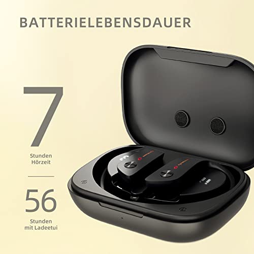 HAPPYAUDIO S3 In Ear Sport Bluetooth 5.3 Kopfhörer mit Bügel, Kabellose Ohrhörer mit klare Anrufe, Deep Bass Sound, 7 Std Akkulaufzeit, Kabelloses Aufladen, IPX6, Tastensteuerung – Bild 3