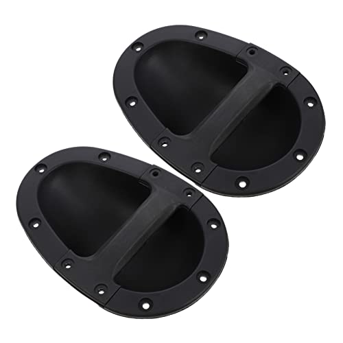 NUOBESTY 2 Piezas manija del altavoz empuñadura de altavoz exterior interior mango de altavoz negro empuñadura de amplificador altavoz empotrado manija empotrada AbS Black