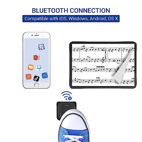 Wireless Page Turner Pedal, Rechargeable Music Page Turner, Bluetooth Foot Pedal Page Turner, for Phones and Tablets (Black) - Image 2