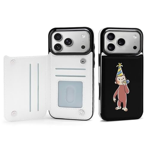 手帳型 おさるのジョージ 対応 iPhone 17 Pro Max ケース カード収納 スマホケース 財布型 携帯ケース 軽量 全面保護 スタンド機能 おしゃれ お祝いギフト