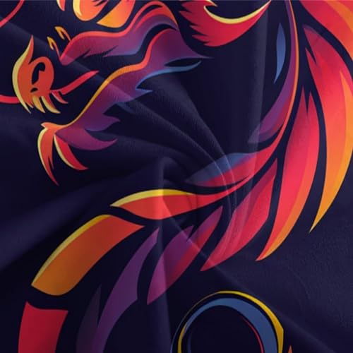 Housse de couette dragon 3D parure lit microfibre hypoallergénique 135x200 - 7