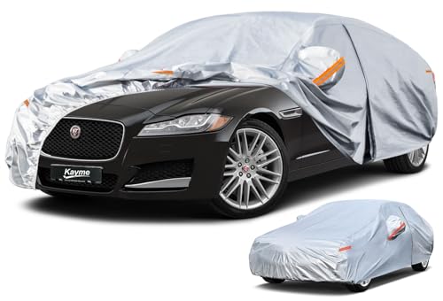 Kayme Autoabdeckung Limousine, Autoplane Wasserdicht Atmungsaktiv,Auto