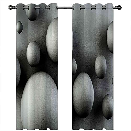 Rideaux occultants gris de qualité supérieure avec impression 3D