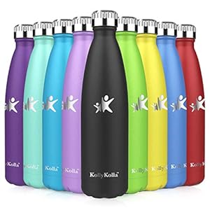 KollyKolla waterfles, roestvrij staal, 350 ml, 500 ml, 650 ml, 750 ml, Vacuüm Geïsoleerde Roestvrij Stalen Drinkfles…