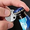 Mini Titanium Beer Bottle Opener & EDC Cutter – Lightweight Compact Bottle Openers Keychain Tool with Damascus Steel Blade, Multifunctional Pocket Tool for Camping, Packages, DIY & Everyday Carry #1