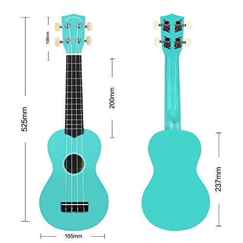 Beginner Ukulele Soprano For Kids Uke 21 Inch Starter Ukelele Kid Hawaii Guitar Wood Uke With Gig Bag (Light-Blue) #TOP1