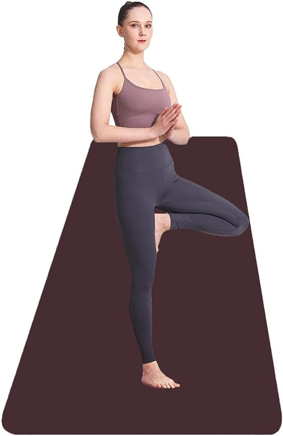 Image of Yoga Mats For Women Yoga Mat For Men Exercise Mat For Home Gym Mat Anti Slip YogaMate 5mm Workout Mat YogaMat For Kids Yoga Mate Gym Mats - Ethylene Vinyl Acetate (Brown, 4 mm)