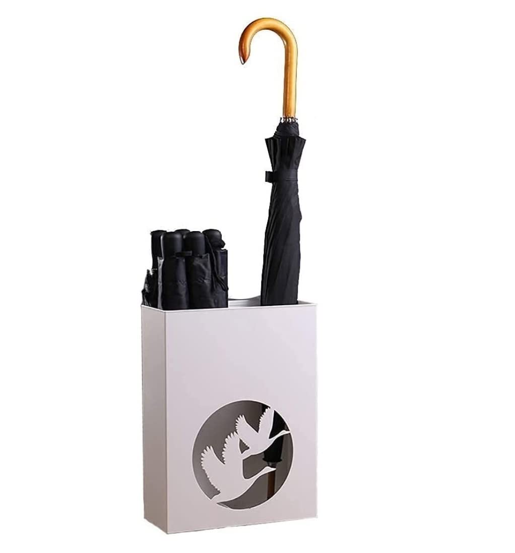 HYLYGFH Modern Metal Umbrella Stand - Creative Hollow-Carved Rectangular Umbrella Holder for Home & Office - Stylish Umbrella nizer & Rack