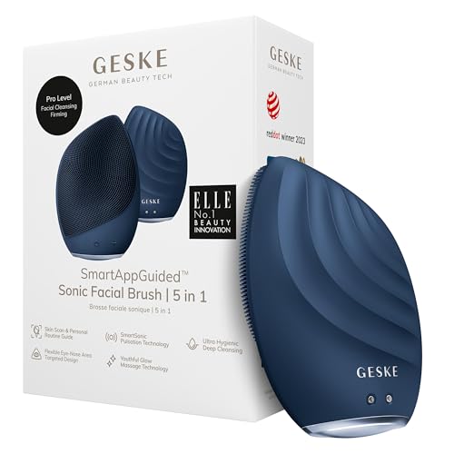 GESKE SmartAppGuided Sonic Facial Brush 5 in 1 | Vibrating Electr...