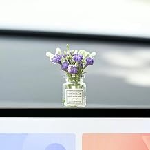 2 Pieces Realistic Miniature Flower Vases with Dark Purple Jasmine Handmade 16/18 Scale Dollhouse Accessories, Fairy Garden Ornaments, DIY Craft Elements, Cupcake Decor & Tiny Tabletop Display