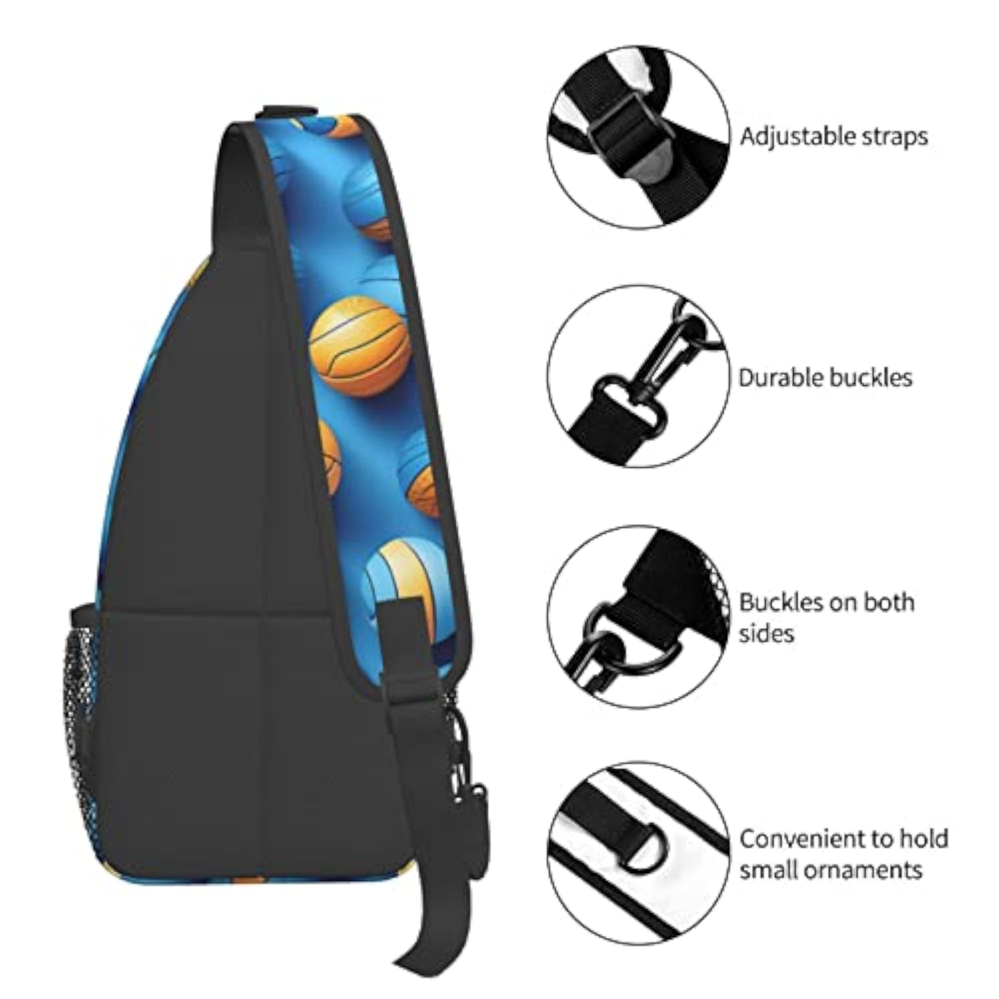 Christmas Traditional Gnome Print Crossbody Sling Backpack