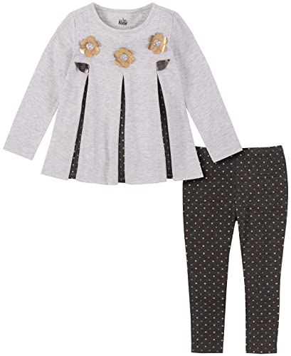 Image of Kids Headquarters Girls 2-Piece Tunic & Legging Set, Everyday Casual Wear, Ultra-Soft & Comfortable Fit