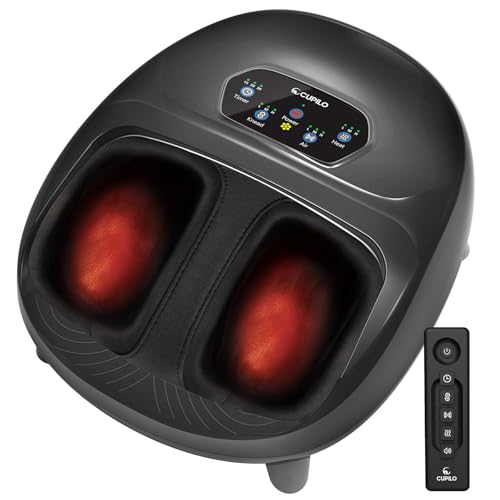 CuPiLo Foot Massager with Heat, FSA Eligible HSA Store Upgraded Full Foot Shiatsu Massage for...