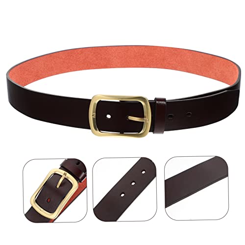 BESPORTBLE Men's Belt for Jeans Pants Brown Woven Belt Retro Design and Comfortable4