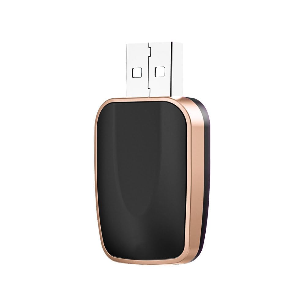 Bezprzewodowy adapter Carplay do Seat Alhambra/Ibiza/Leon/Toledo 2016-2024, bezprzewodowy adapter samochodowy z systemem Android Konwersja przewodowa pasuje do iOS 10+/Android 10+, złoty