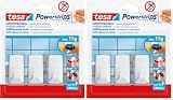Tesa Powerstrips Hooks S rectangular white (Confezione da 2)