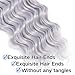 FCHLHFC Deep Wave Bulk Braiding Hair 20 Inch 3 Bundles 300g No Weft Synthetic Braiding Hair for Boho Braids Wet and Wave Grey
