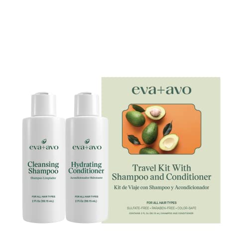 EVA + AVO Avocado Shampoo & Conditioner Travel Kit 2