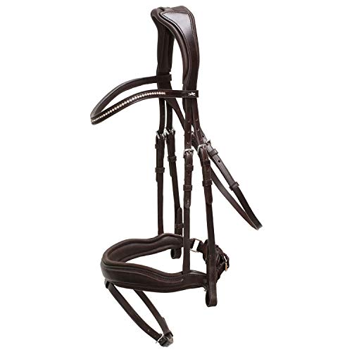 Bridon Stanford Anatomic Snaffle Bridle Full Espresso pour filet de cheval