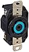 Leviton 2810 30 Amp, 120/208 Volt- 3PY, Flush Mounting Locking Receptacle, Industrial Grade, Grounding, V-0-Max, Black