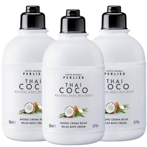 Perlier Thai Coco Bagno Crema Relax Detergente Corpo Idratante al Cocco 500 Ml (3)