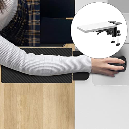 Accoudoir d'ordinateur pliable bois blanc de table de 35x15cm - 7