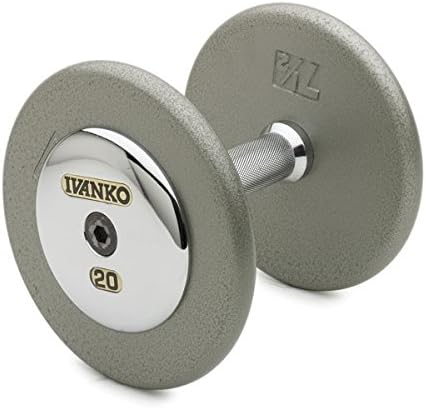 Ivanko Pro-Style Dumbbell Set with Machined Plates and Chromed Machined End Caps - 5-50 lb. SetÊ