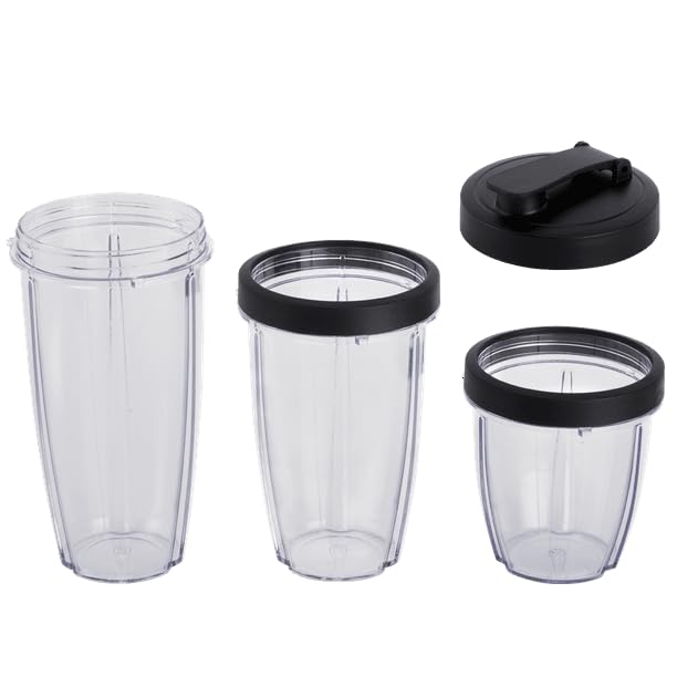 10-Piece Blender Set, Black, 300W, With 3 Jars (10oz, 16oz, 18oz), 2 Drinking Lids, Stainless Steel Blade, Multi-Functional, Compact And Powerful Blender Set