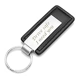 Personalized Master Free Engraving Custom Genuine Leather Keychain Key Ring Strap for Men's Dad Boyf