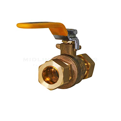 Midline Valve 947M234 Premium Brass Full Port Ball Valve with Drain 1/2 in. Compression Connections - Image 5