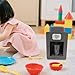 Simhoa Ice Maker Pretend Play Kitchen Accessory for Kids, Ice Dispenser with Transparent Cup and Ice Cubes, Role Play Ice Machine Set to Develop Motor Skill, Educational Toy for Girls & Boys 3+